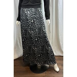 Express Leopard Maxi Skirt, Black, Gray & White, Sz: SP, 61-00